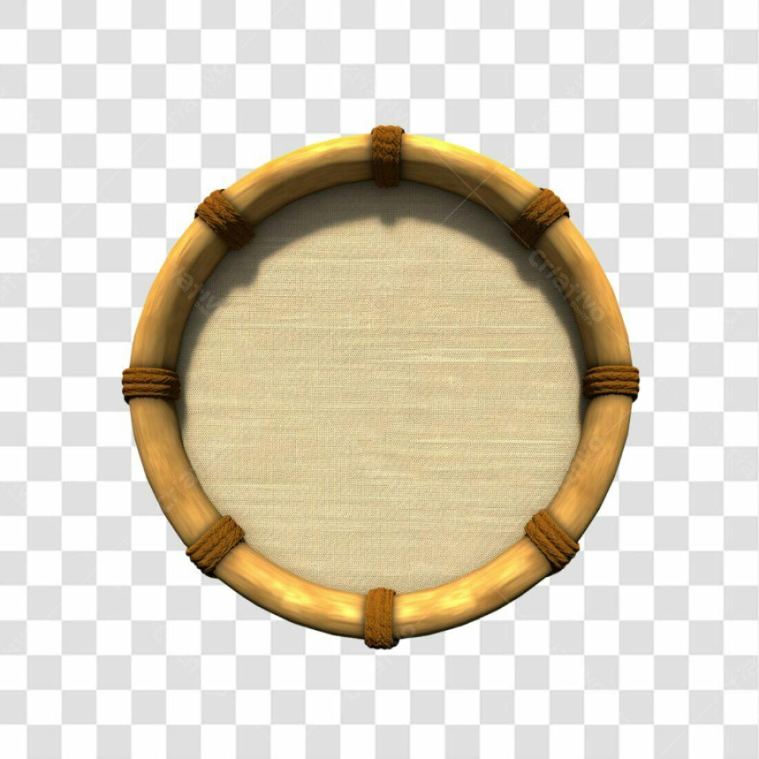 Moldura redonda PNG com fundo transparente