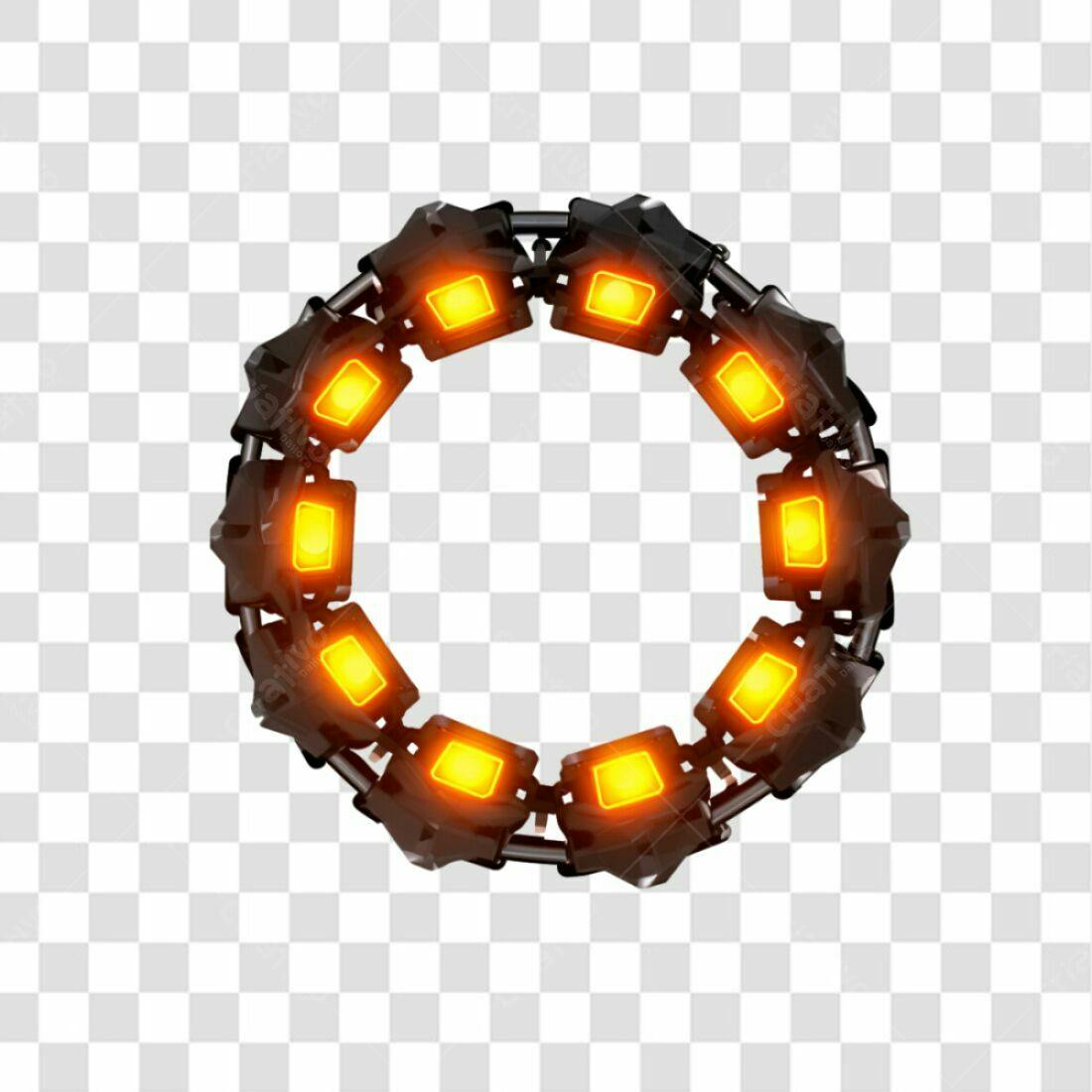 Moldura PNG com fundo transparente para design futurista