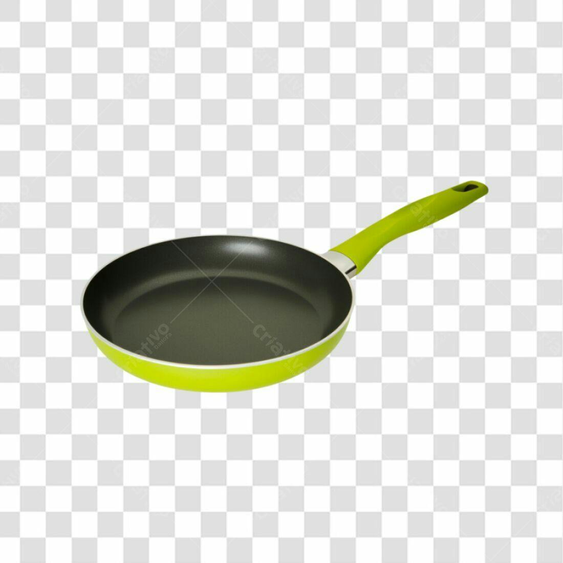 Icone de Frigideira Verde PNG com fundo transparente