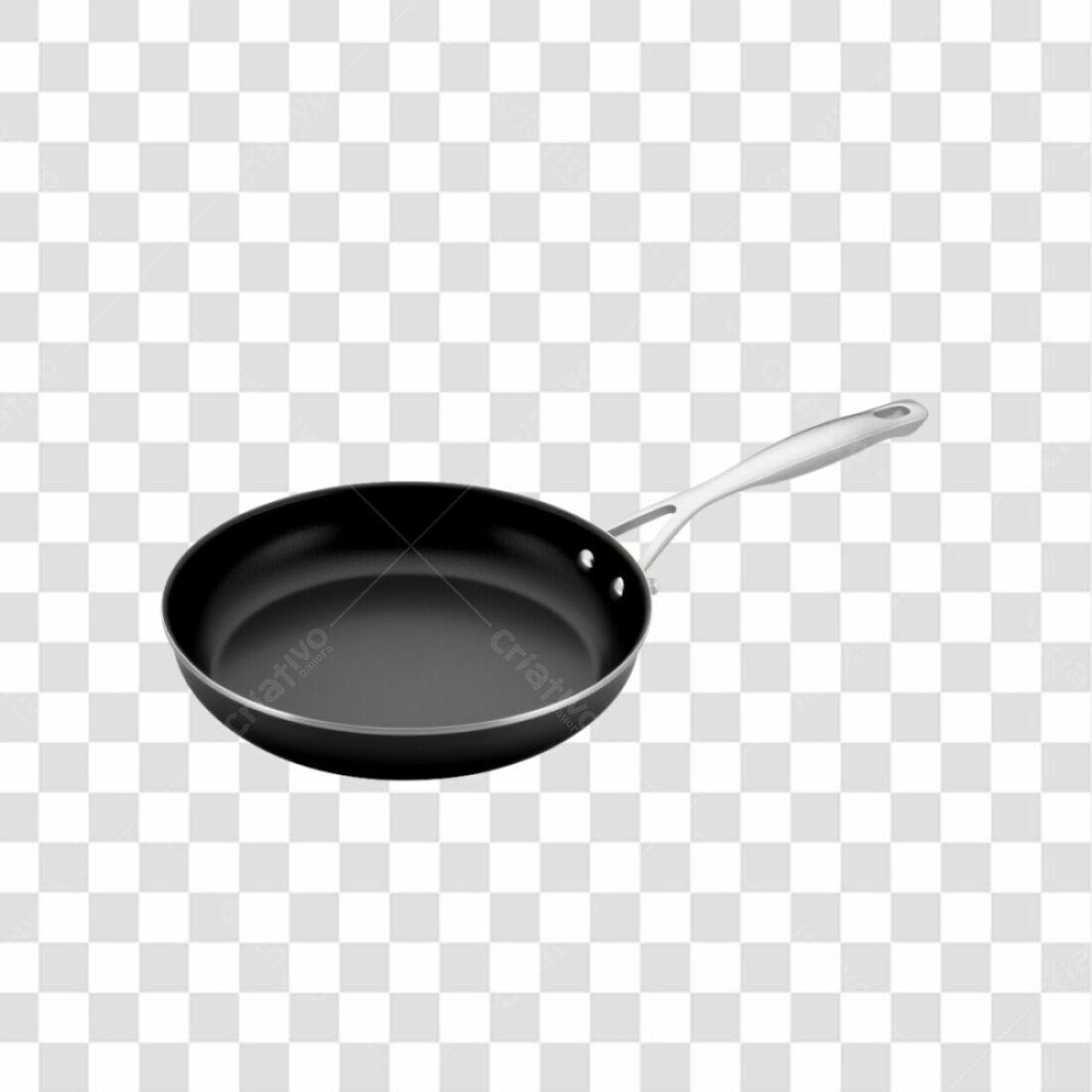 Icone de Frigideira Preta PNG com fundo transparente