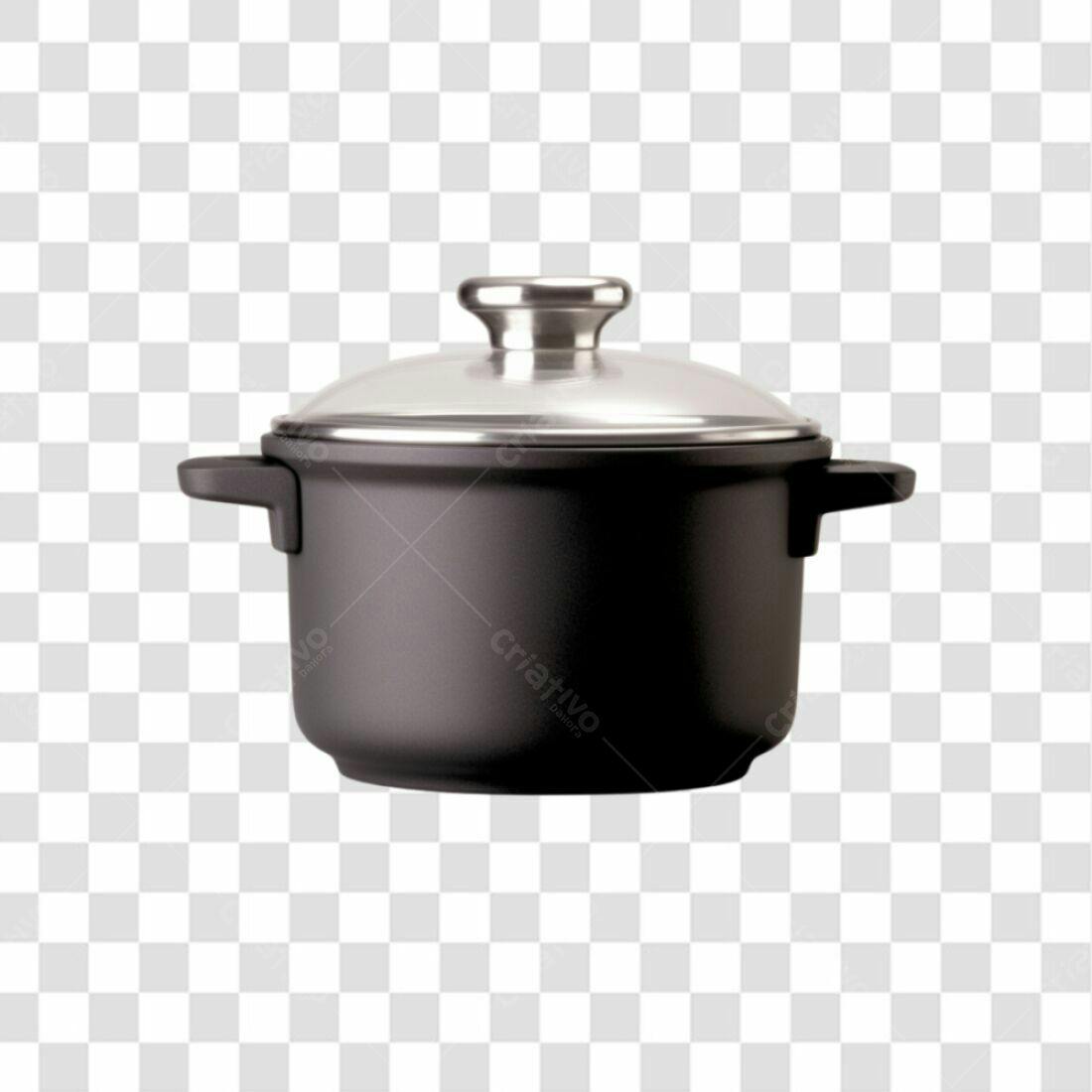 Icone Panela Preta PNG com fundo transparente
