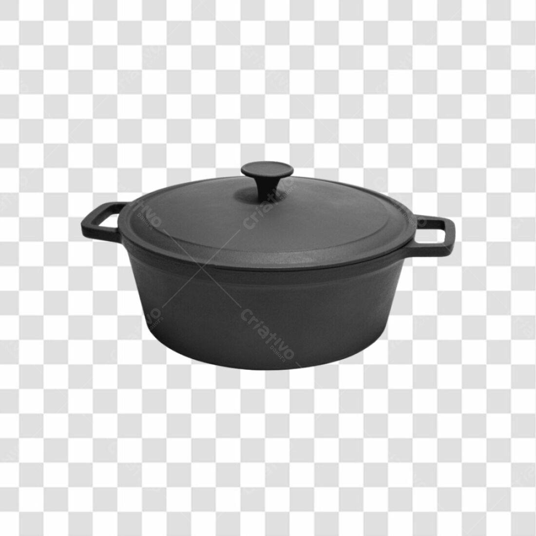 Icone de panela de ferro fundido PNG com fundo transparente