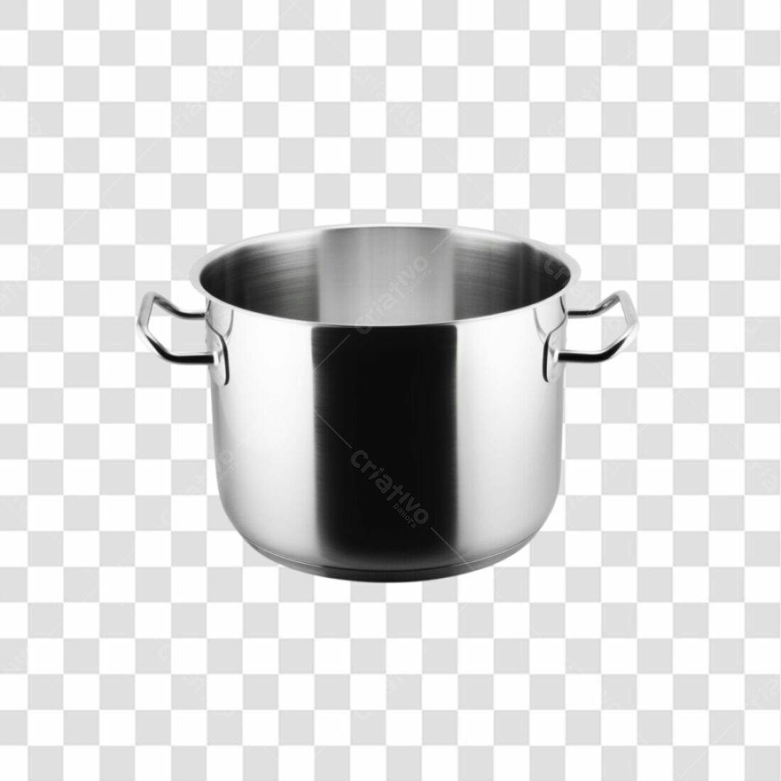 Icone de panela de aço inox PNG com fundo transparente