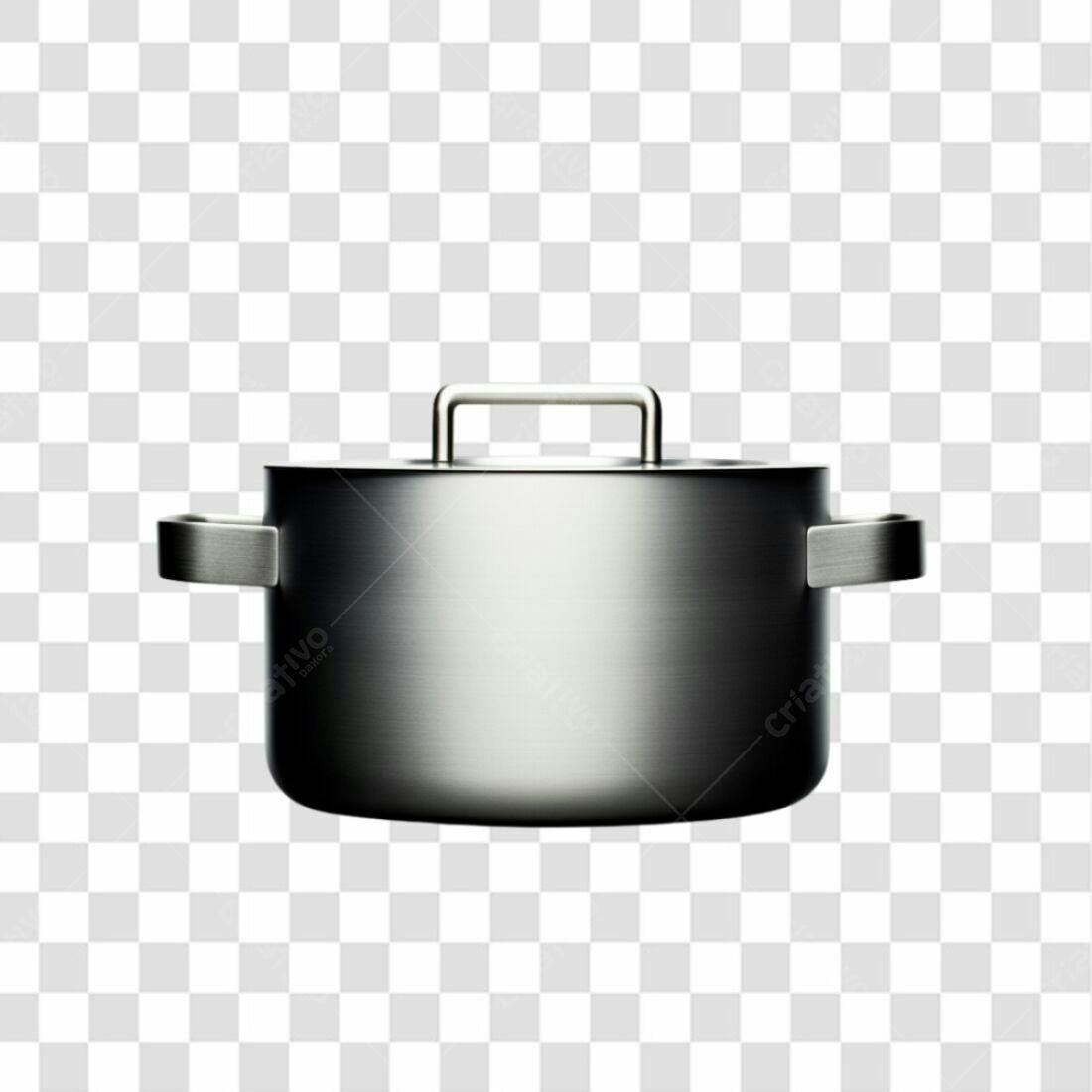 Icone Panela de Aço Inox PNG com fundo transparente
