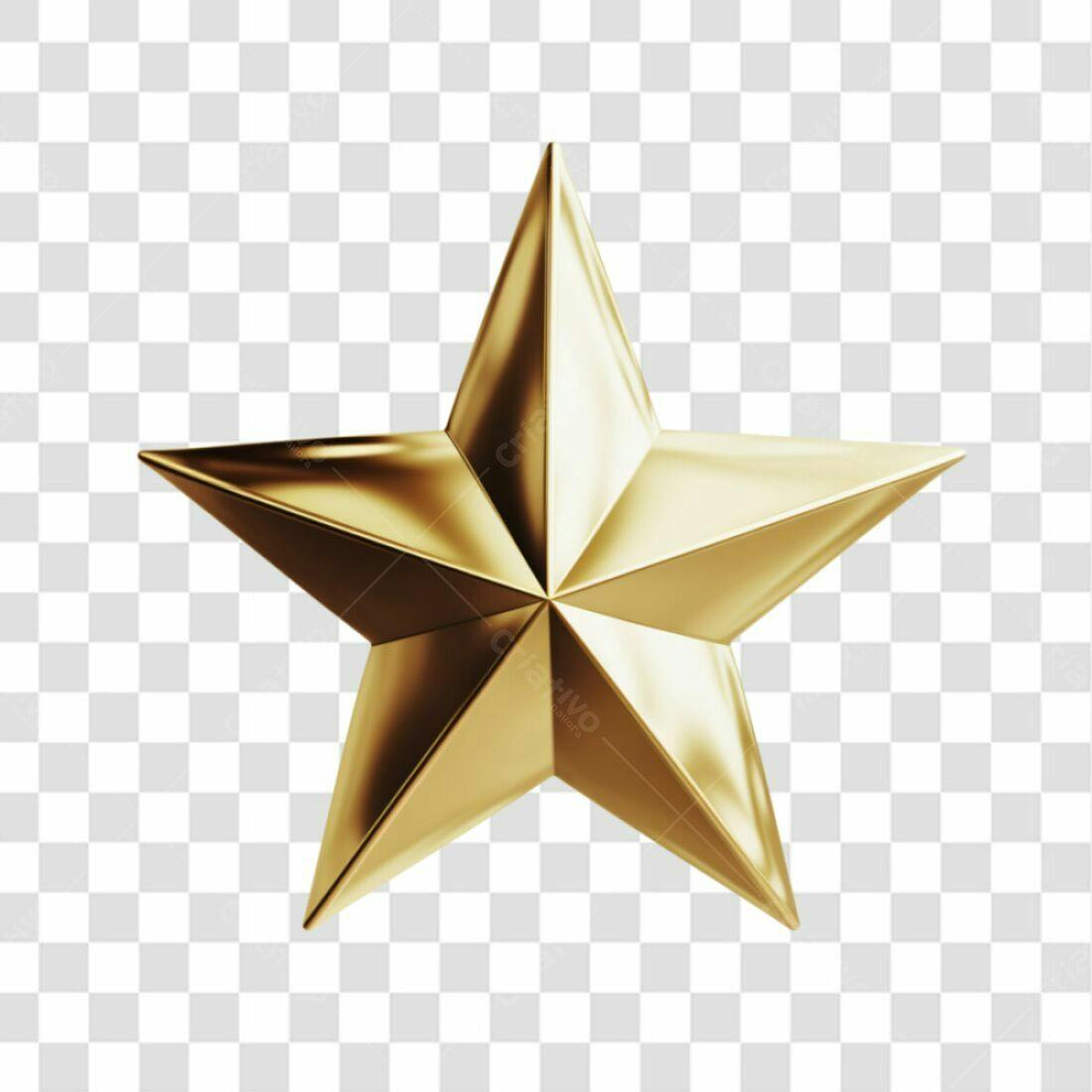 Icone Estrela Dourada PNG com fundo transparente