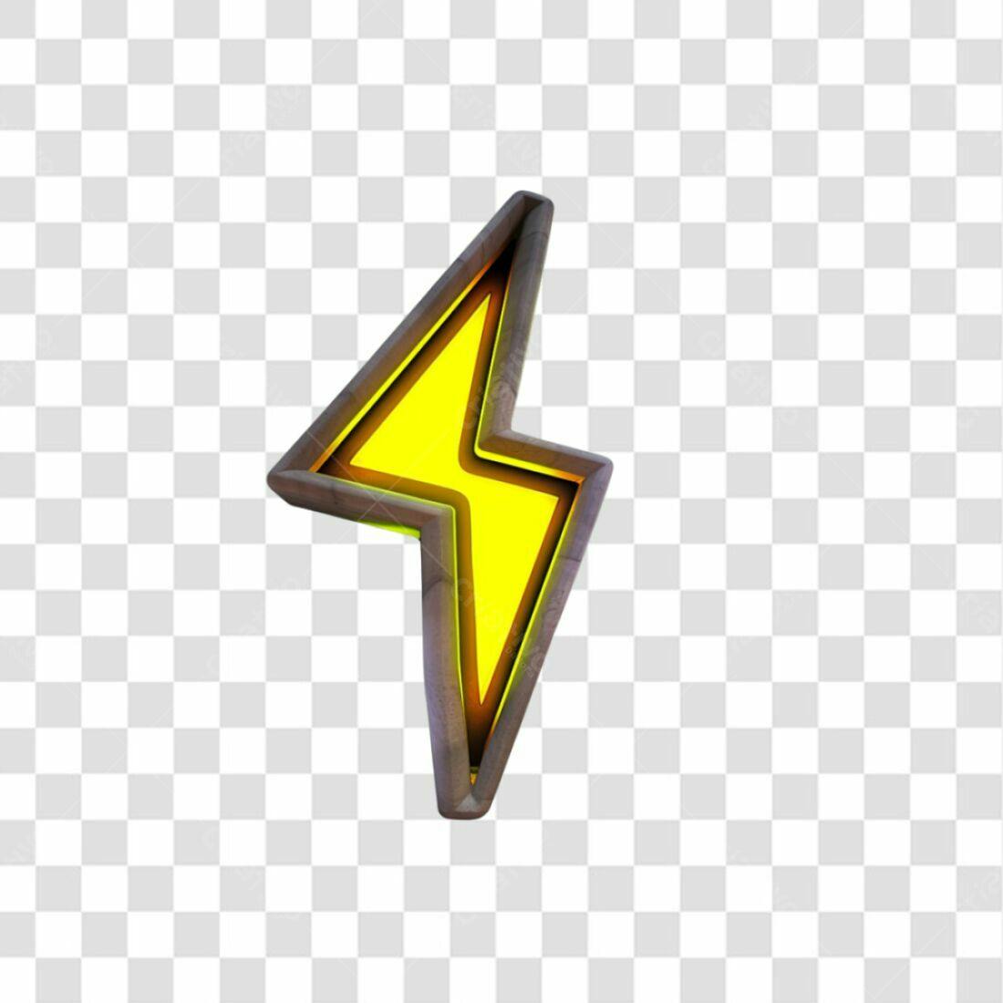 Ícone Raio Amarelo PNG com fundo transparente