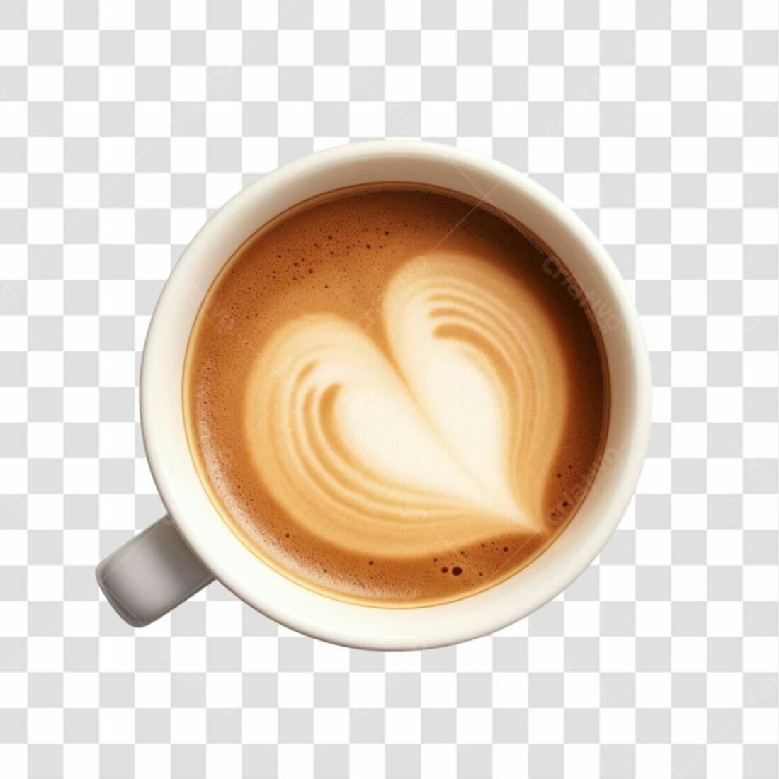Icone Café com Arte Latte PNG com fundo transparente