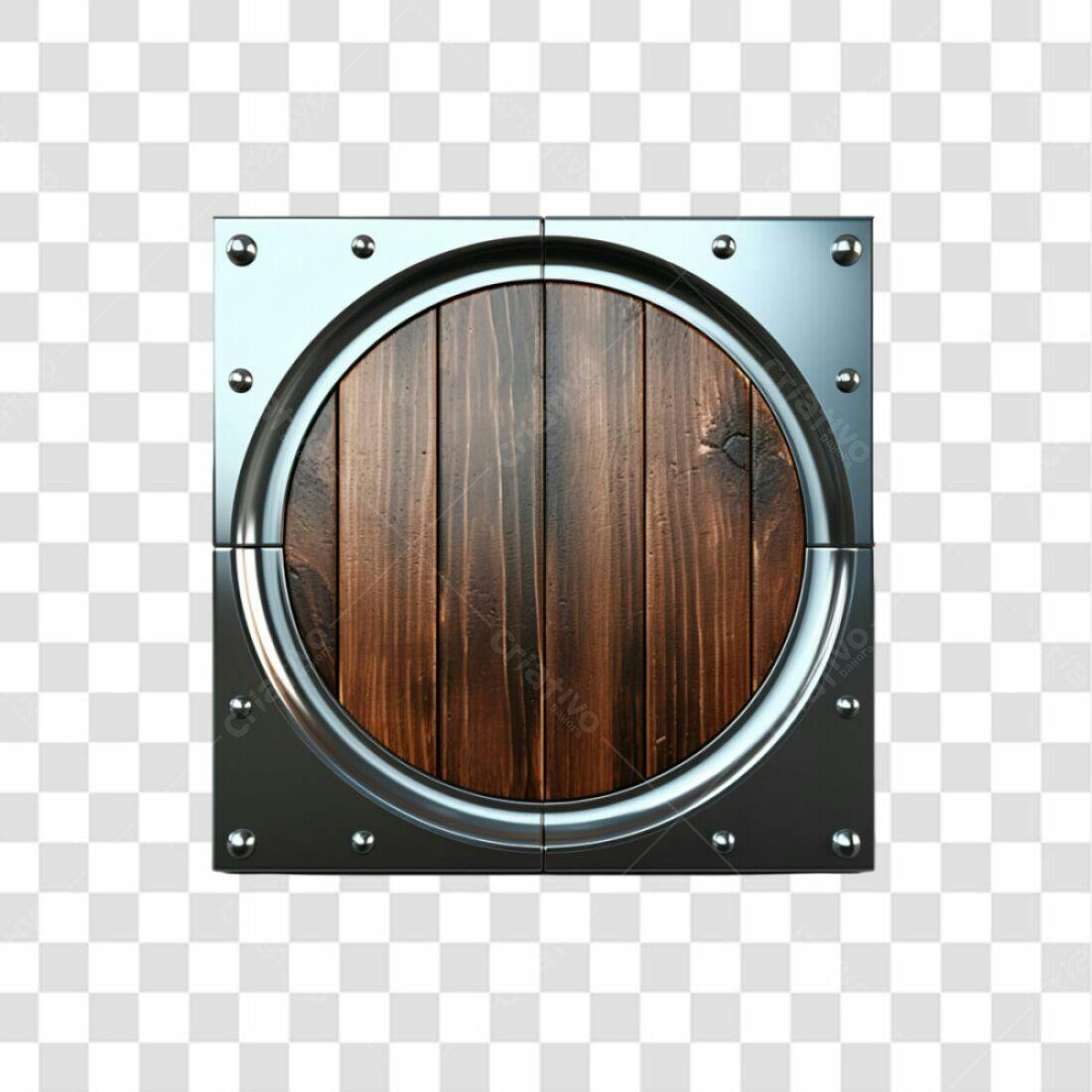 Icone Madeira e Metal PNG com fundo transparente