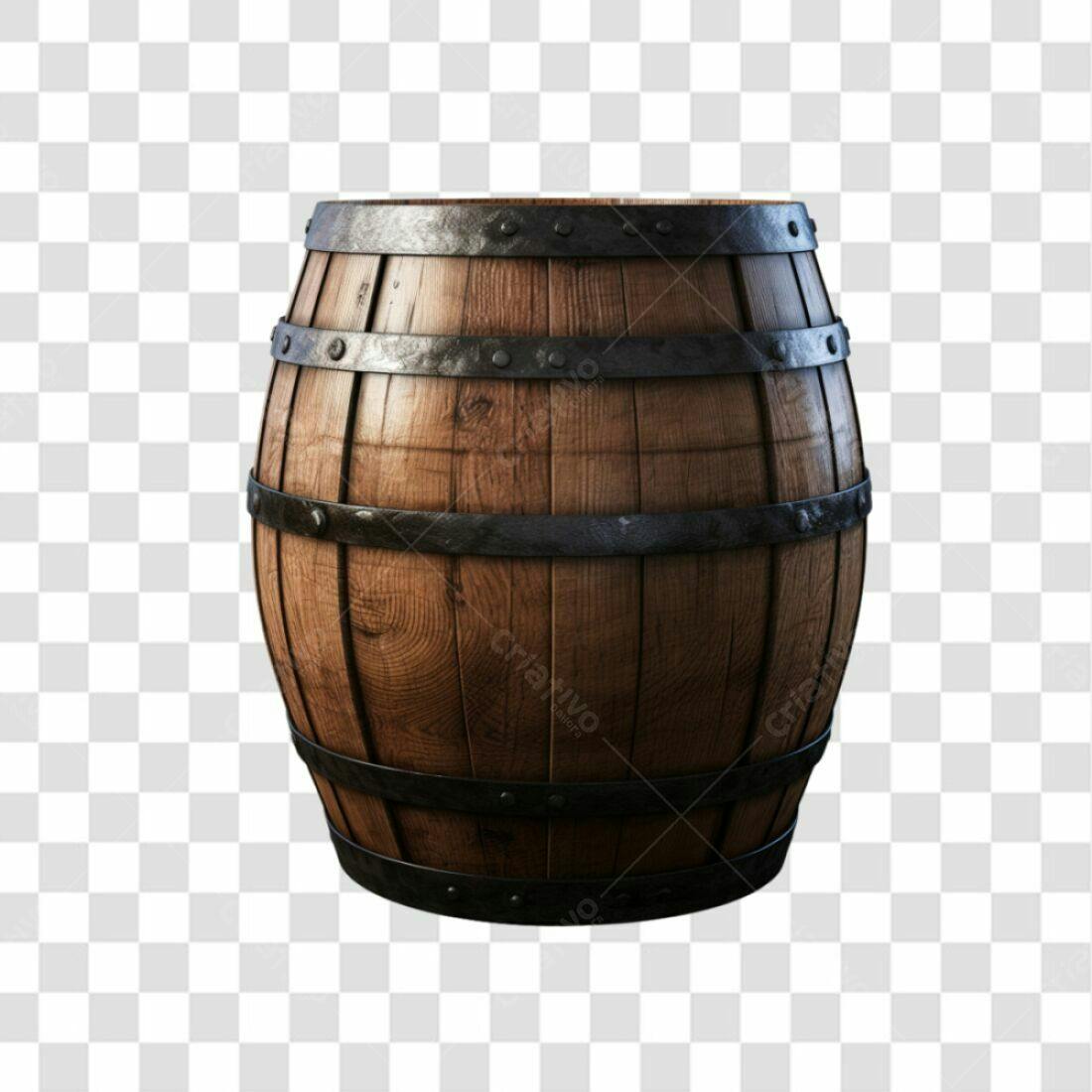 Icone Barril Madeira PNG com fundo transparente