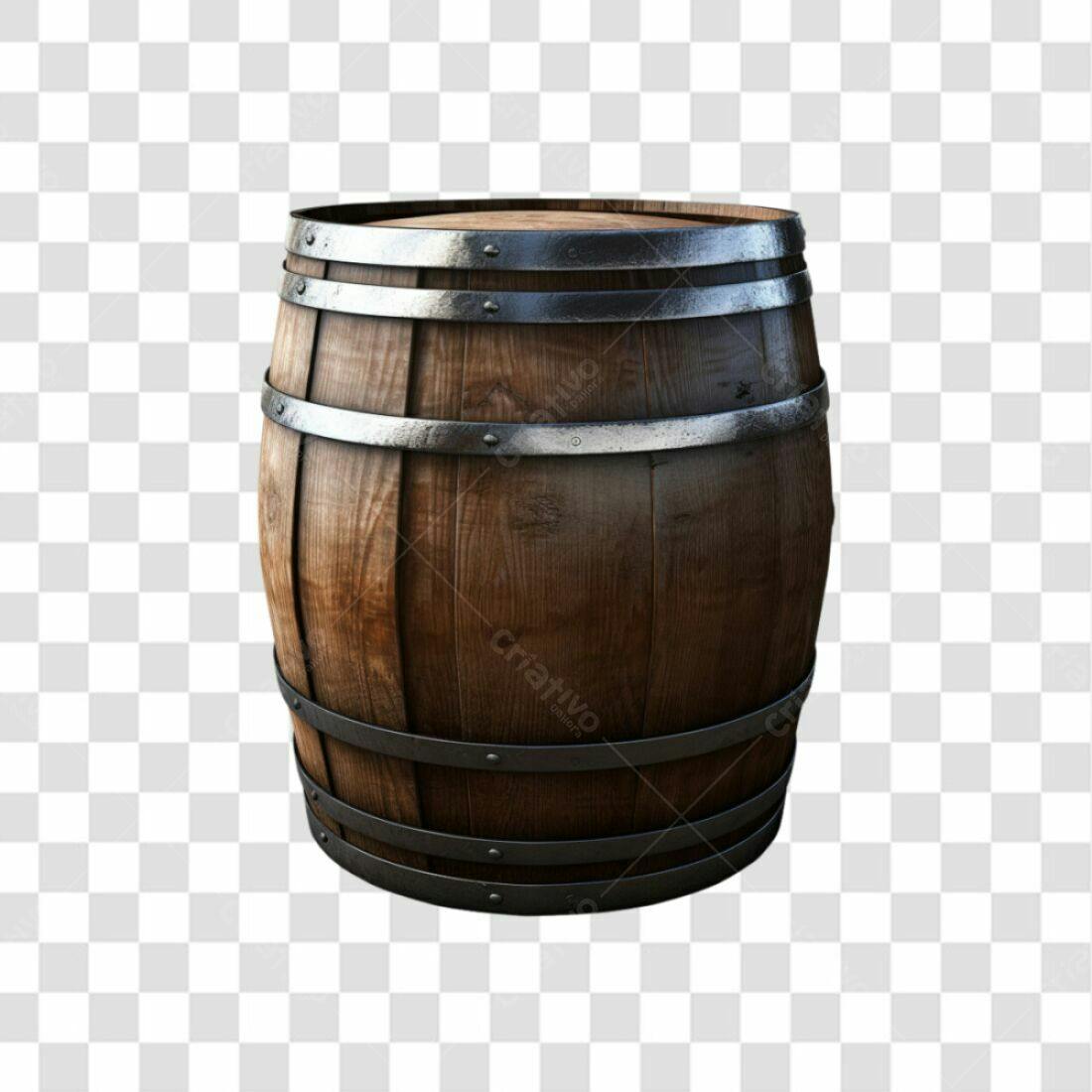 Icone Barril Madeira PNG com fundo transparente