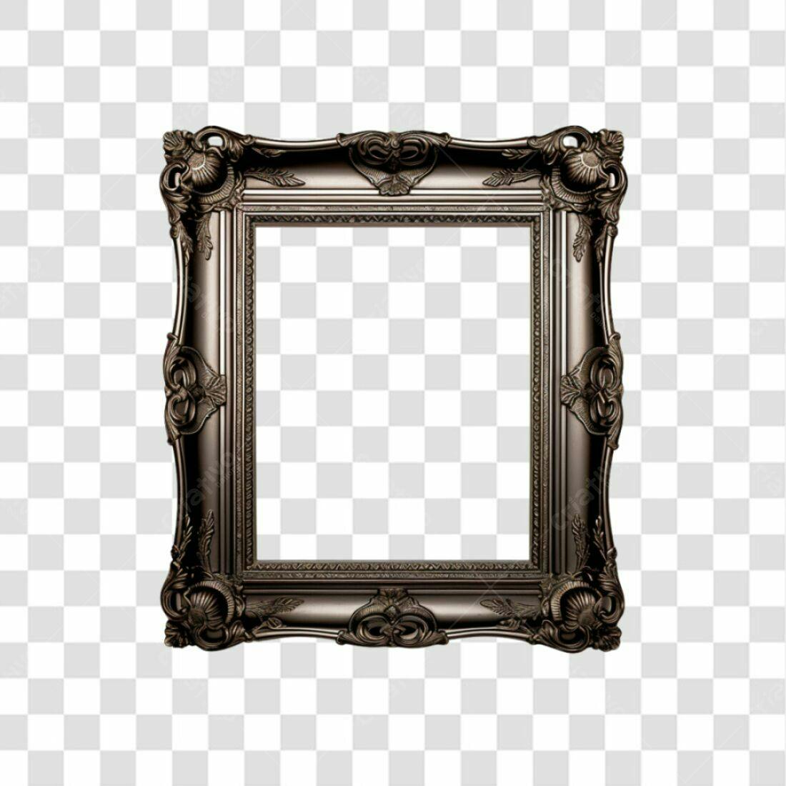 Moldura PNG com fundo transparente estilo vintage