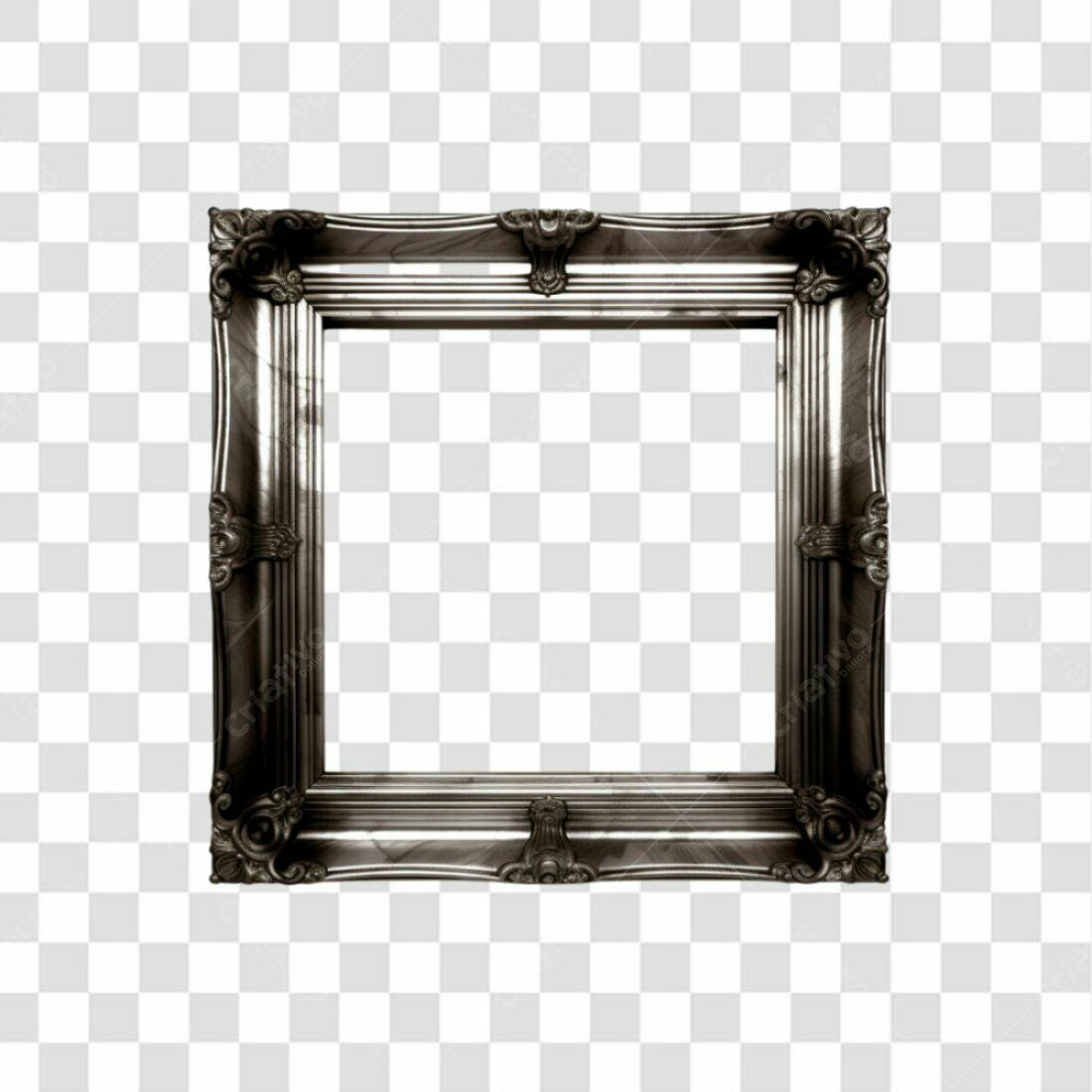 Moldura PNG com fundo transparente estilo vintage
