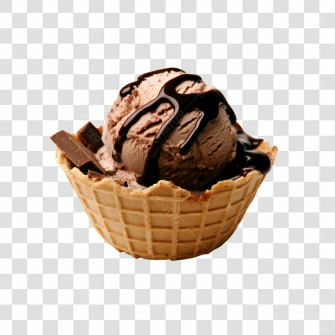 Icone Sorvete Chocolate PNG com fundo transparente