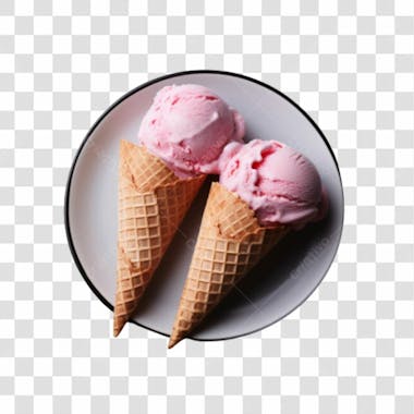 Baixe de graça sorvete de morango png transparente