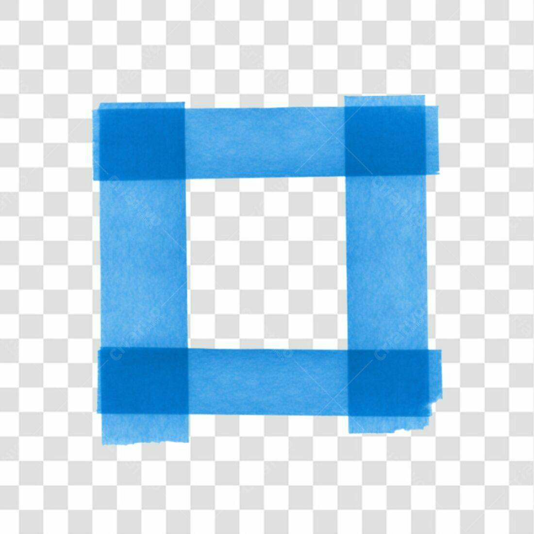 Moldura PNG com fundo transparente azul