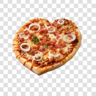 Baixe de graça pizza formato de coração em alta qualidade