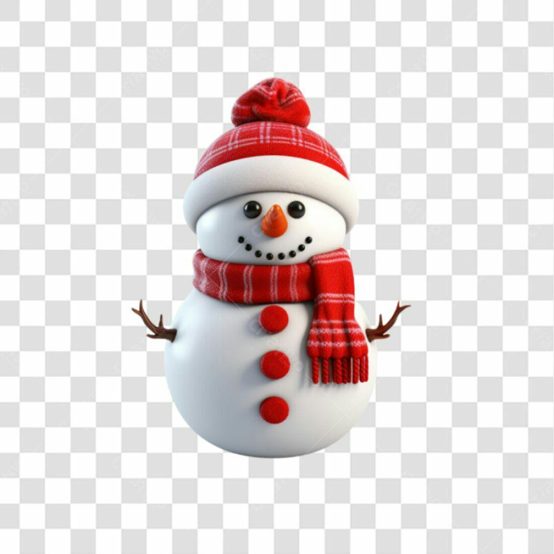 Icone Natal Boneco de Neve PNG com fundo transparente