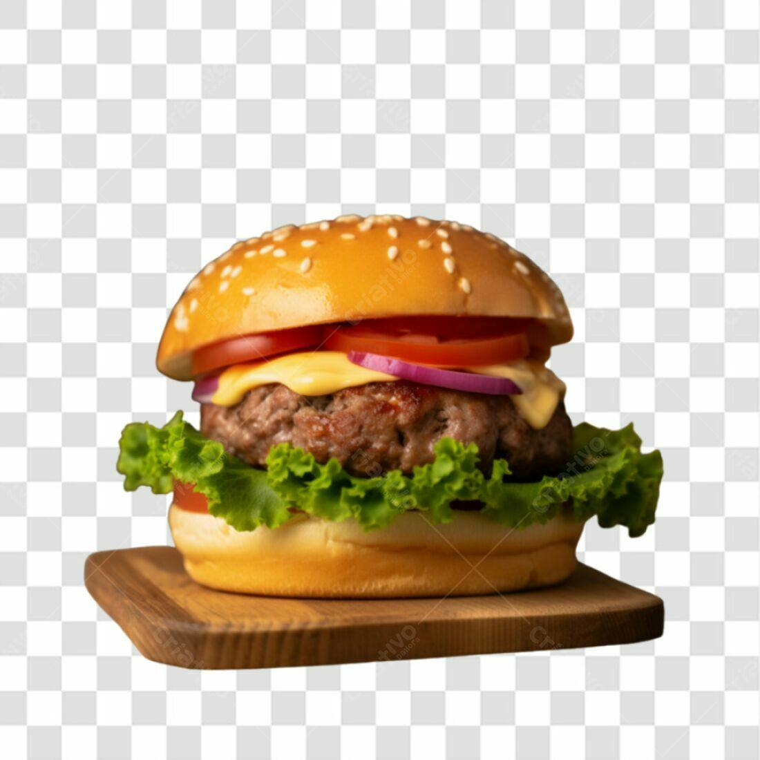 Imagem Hambúrguer PNG com fundo transparente