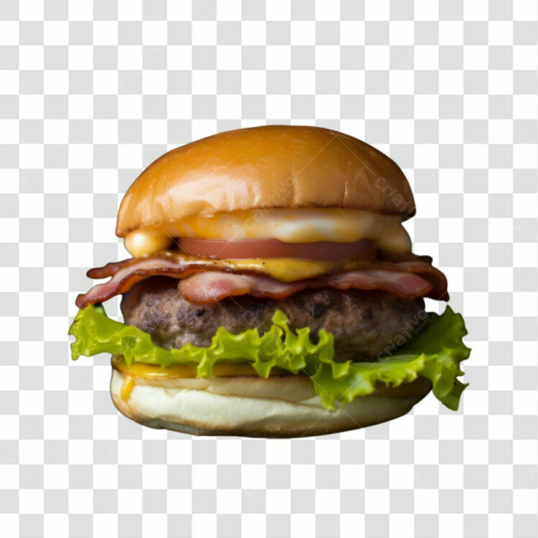 Icone Hambúrguer Bacon PNG com fundo transparente