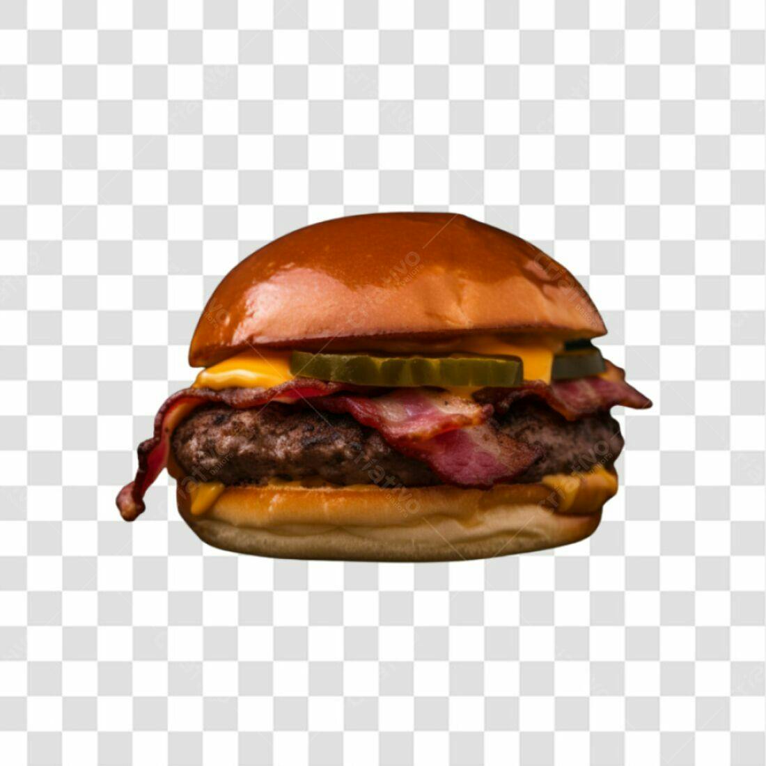 Icone Hambúrguer Bacon Queijo PNG com fundo transparente