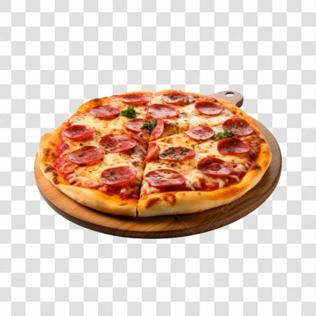 Imagem Pizza Pepperoni PNG com fundo transparente