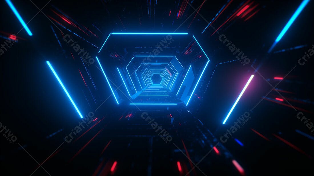 Textura Neon Azul e Vermelho para Fundo Cyberpunk