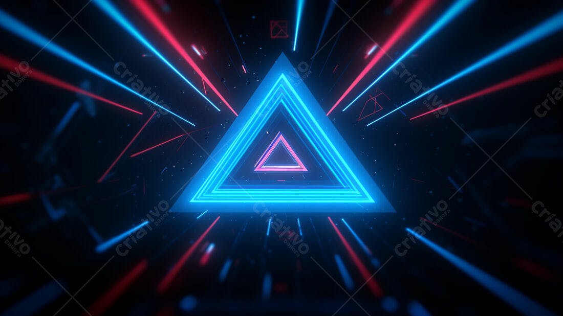 Textura Neon Triângulo Azul para Fundo Cyberpunk