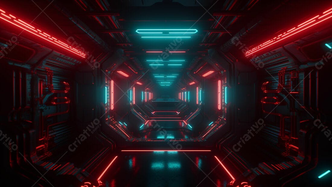 Textura Neon Vermelho e Ciano para Fundo Cyberpunk