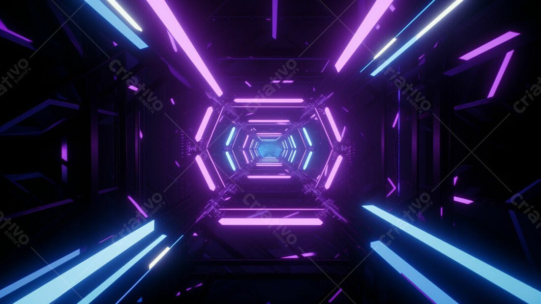 Textura Neon Túnel para Fundo de Games