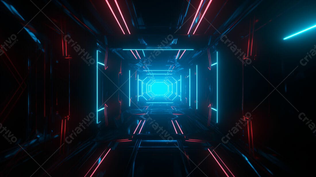 Textura Neon Azul e Vermelho para Fundo Cyberpunk
