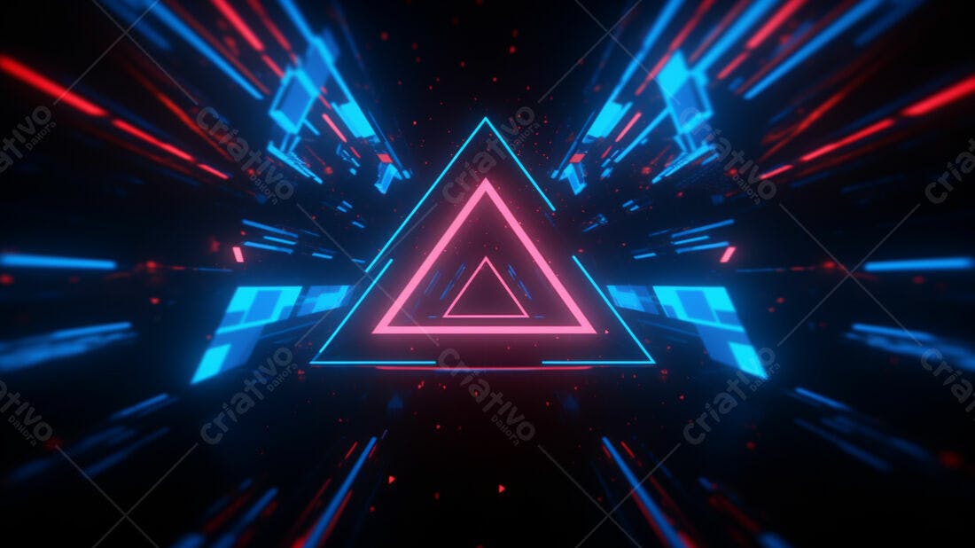 Textura Neon Triângulo para Fundo Cyberpunk