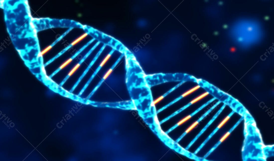 Textura DNA Azul para Fundo Científico