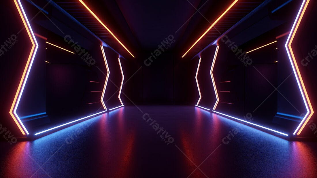 Textura Neon Laranja e Azul para Fundo Gamer