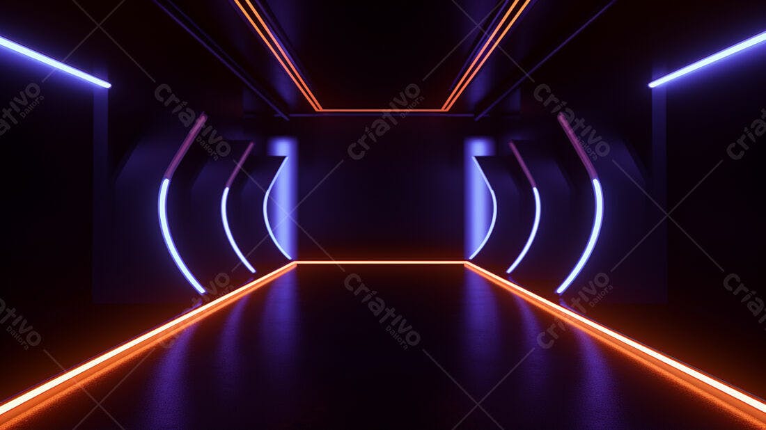 Textura Neon Laranja e Azul para Fundo Cyberpunk