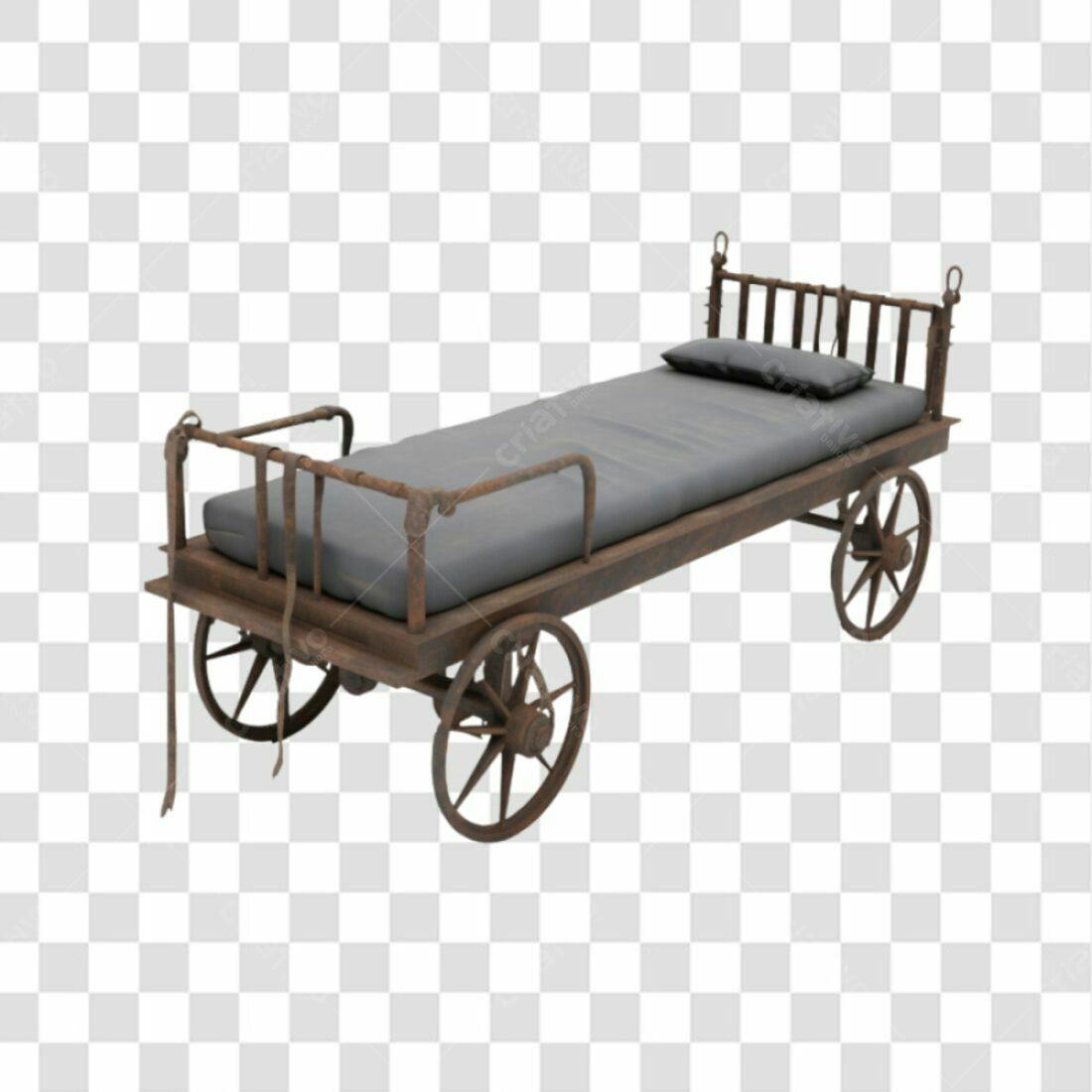 Icone Macabro Cama de Ferro PNG com fundo transparente