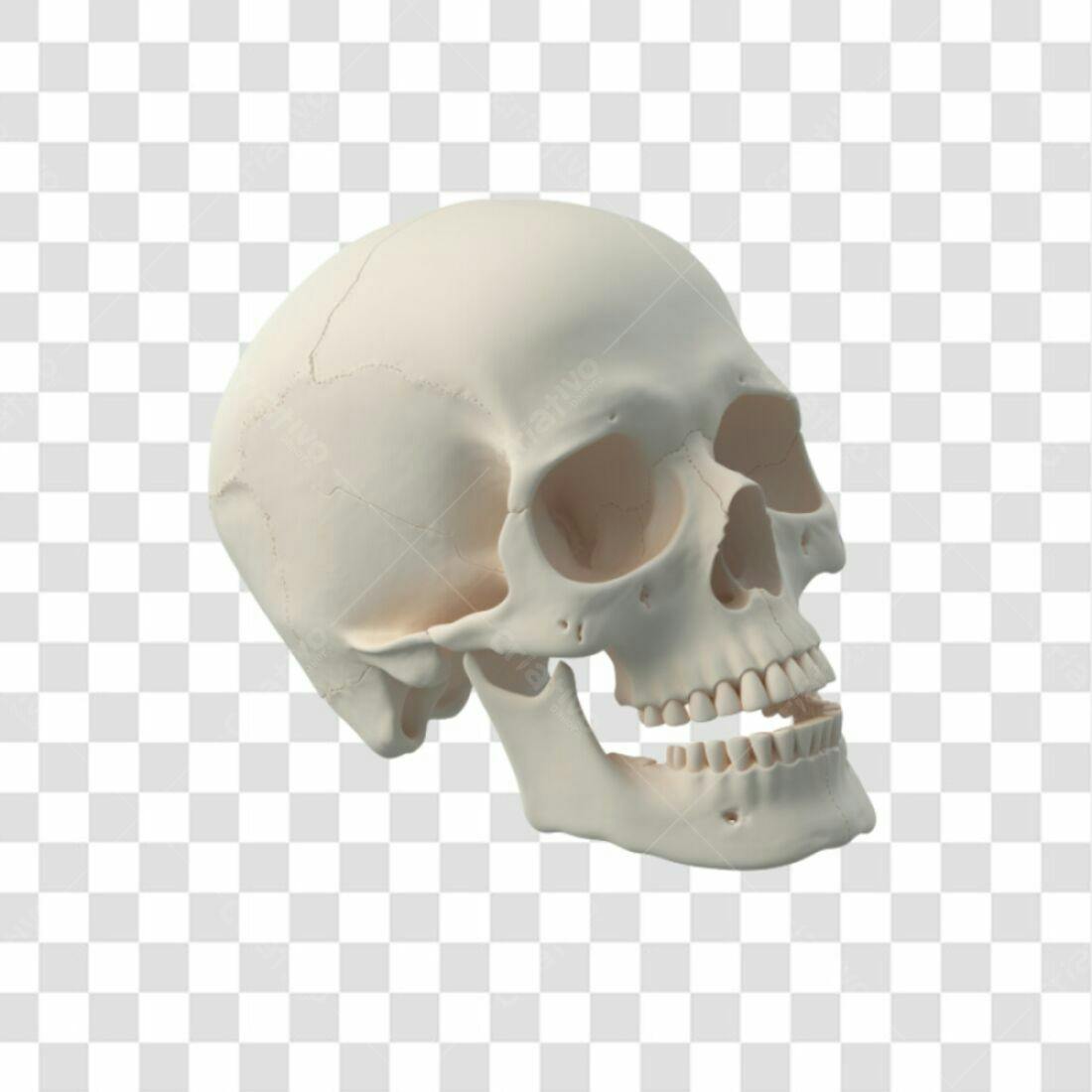 Icone Crânio Humano PNG com fundo transparente
