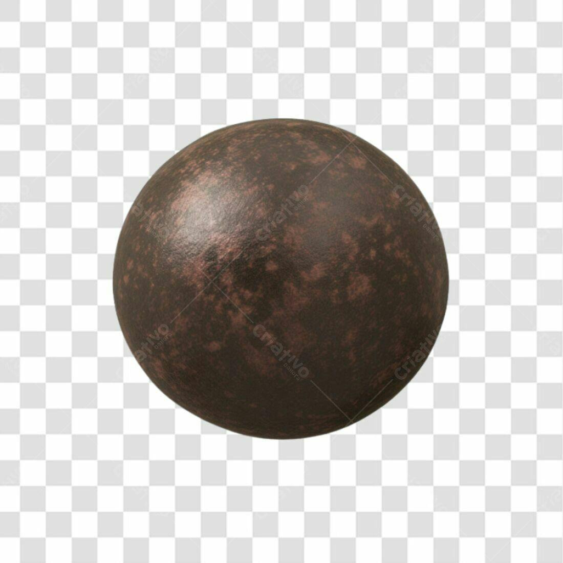 Icone Esfera Marrom com Fundo Transparente PNG
