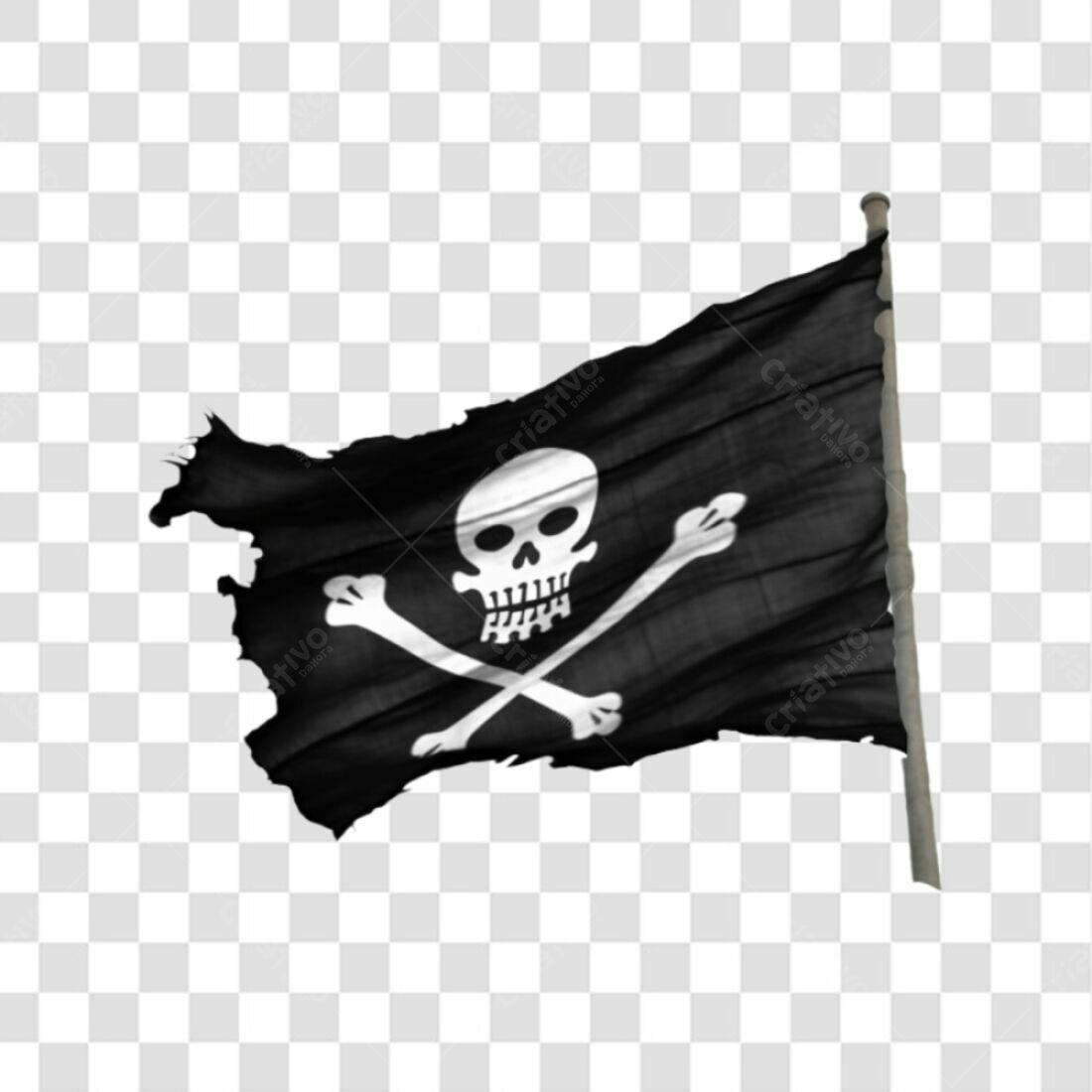 Bandeira pirata PNG com fundo transparente