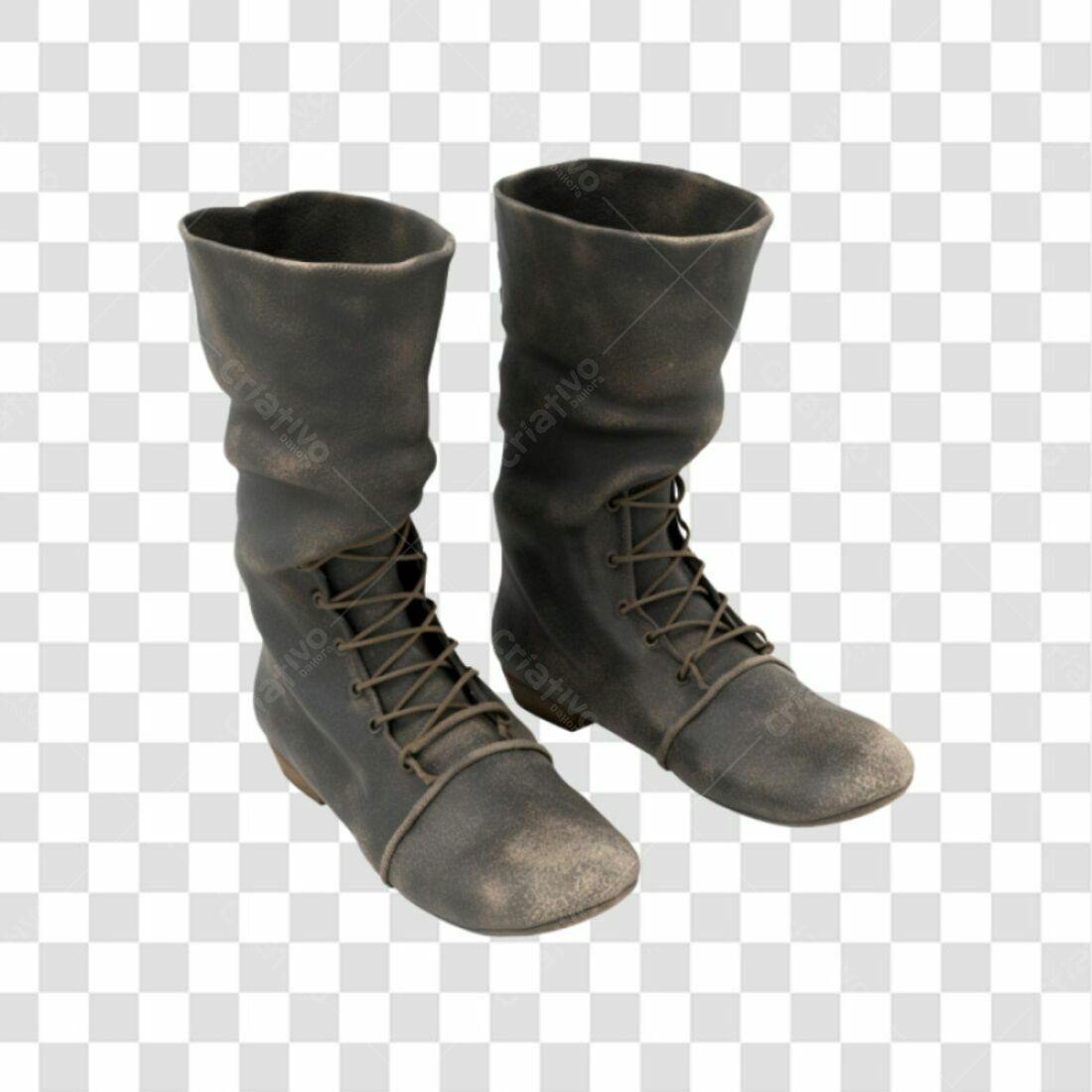 Icone Botas Vintage PNG com fundo transparente