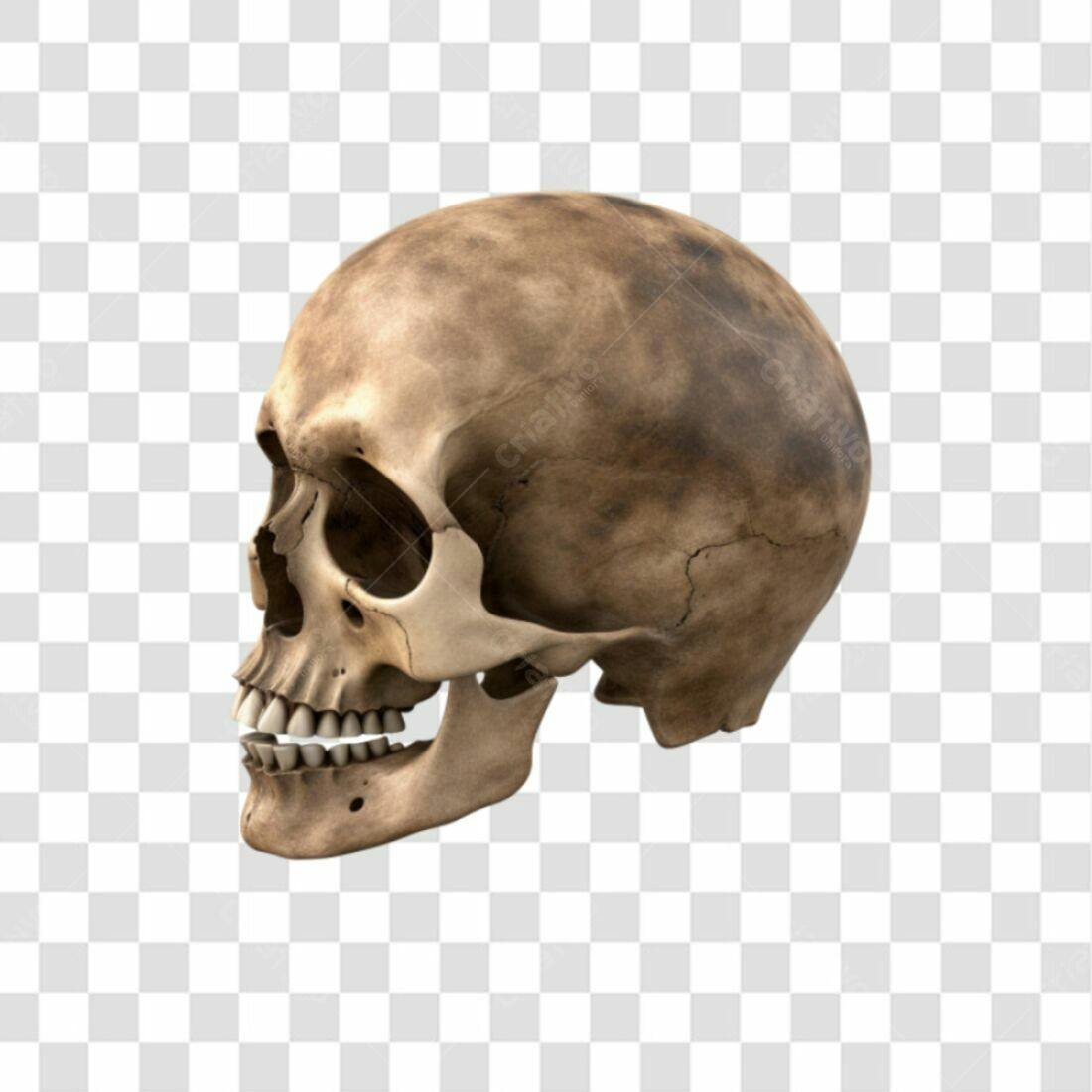 Icone Caveira Dia das Bruxas PNG com fundo transparente