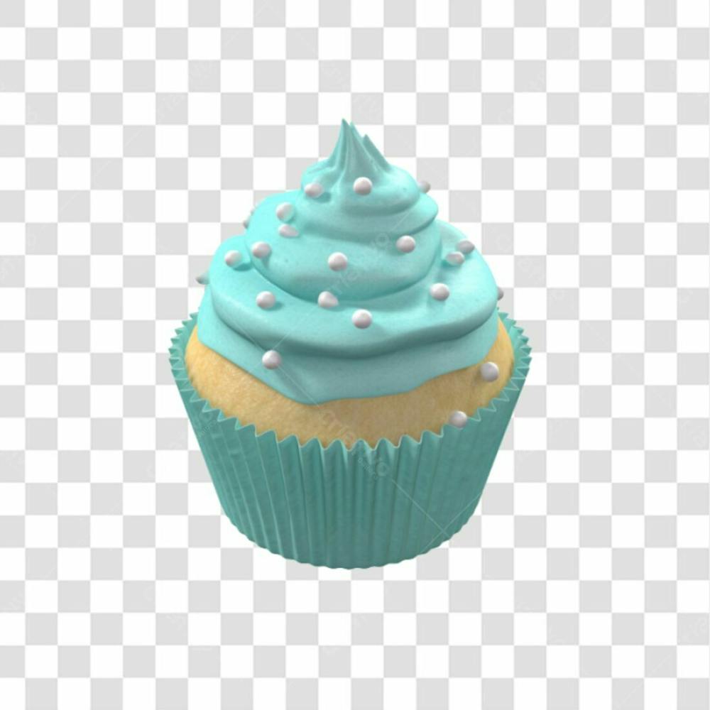 Baixe De Graça Cupcake Azul Png Transparente