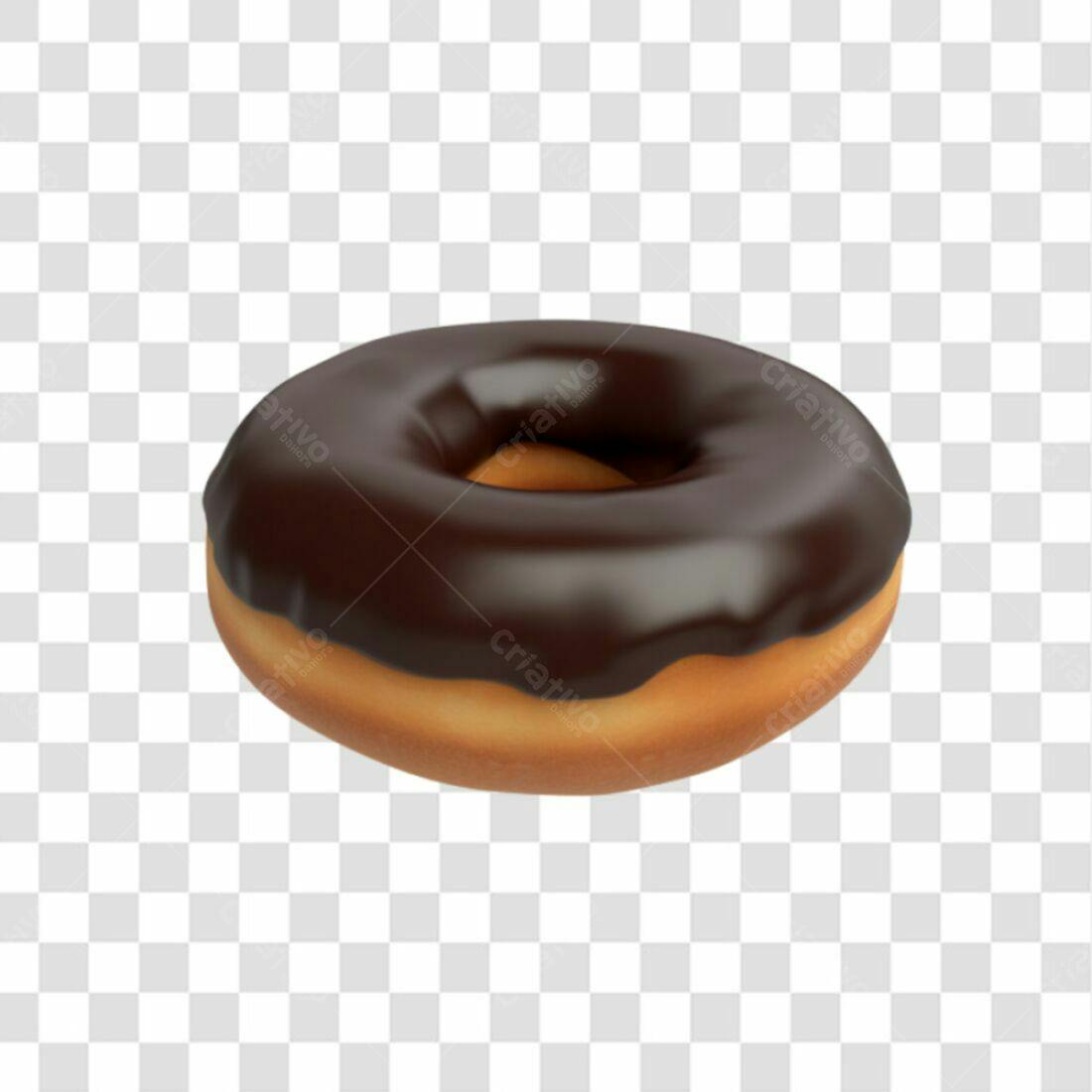 Icone Donut Chocolate PNG com fundo transparente