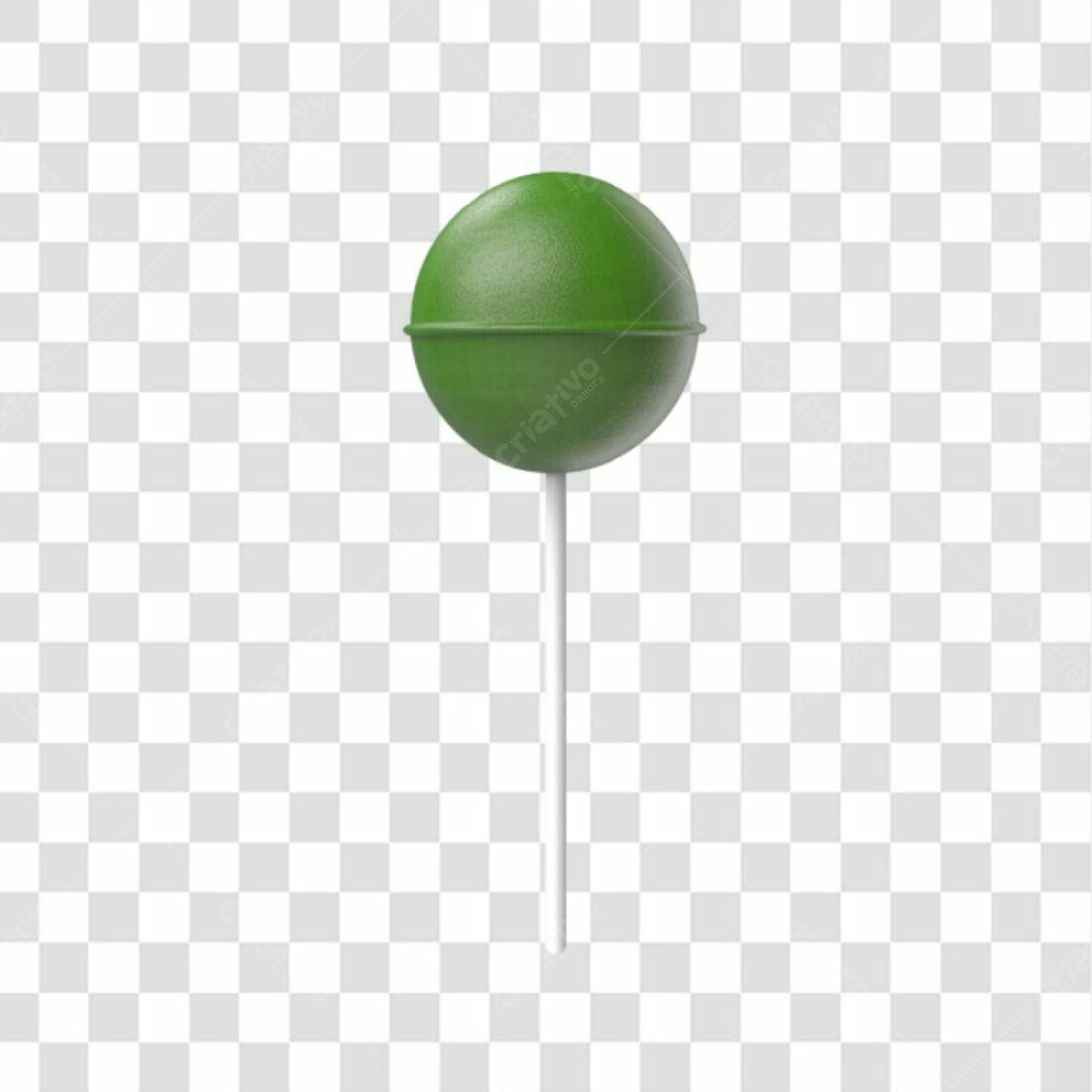 Icone Pirulito Verde PNG com fundo transparente