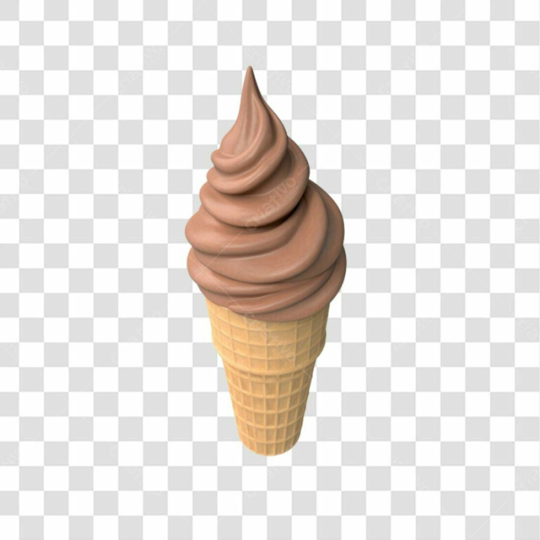 Icone Sorvete Chocolate PNG com fundo transparente