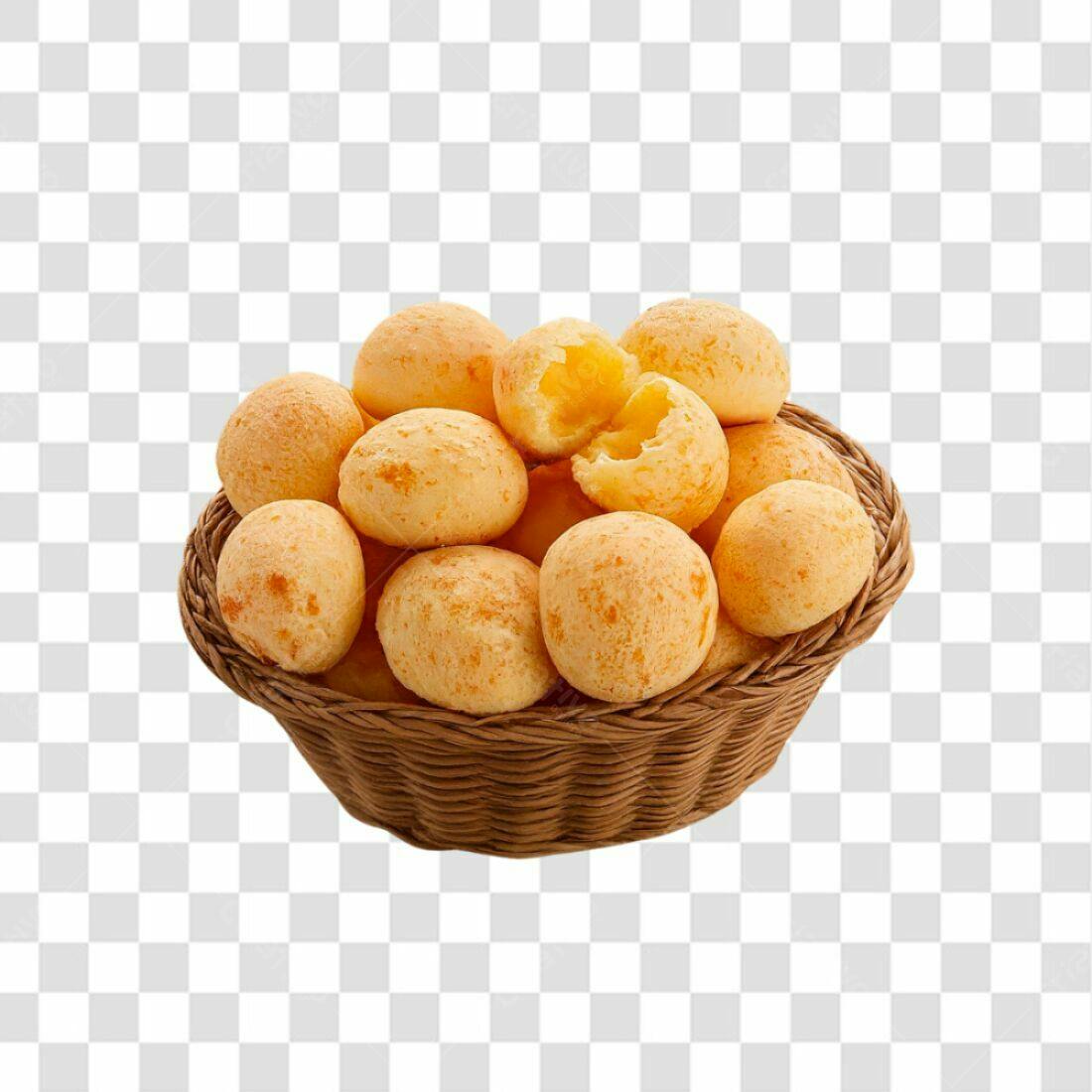 Imagem PNG de Pão de Queijo em Cesta com fundo transparente
