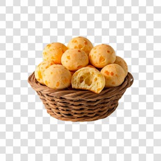 Baixe de graça pão de queijo na cesta png transparente