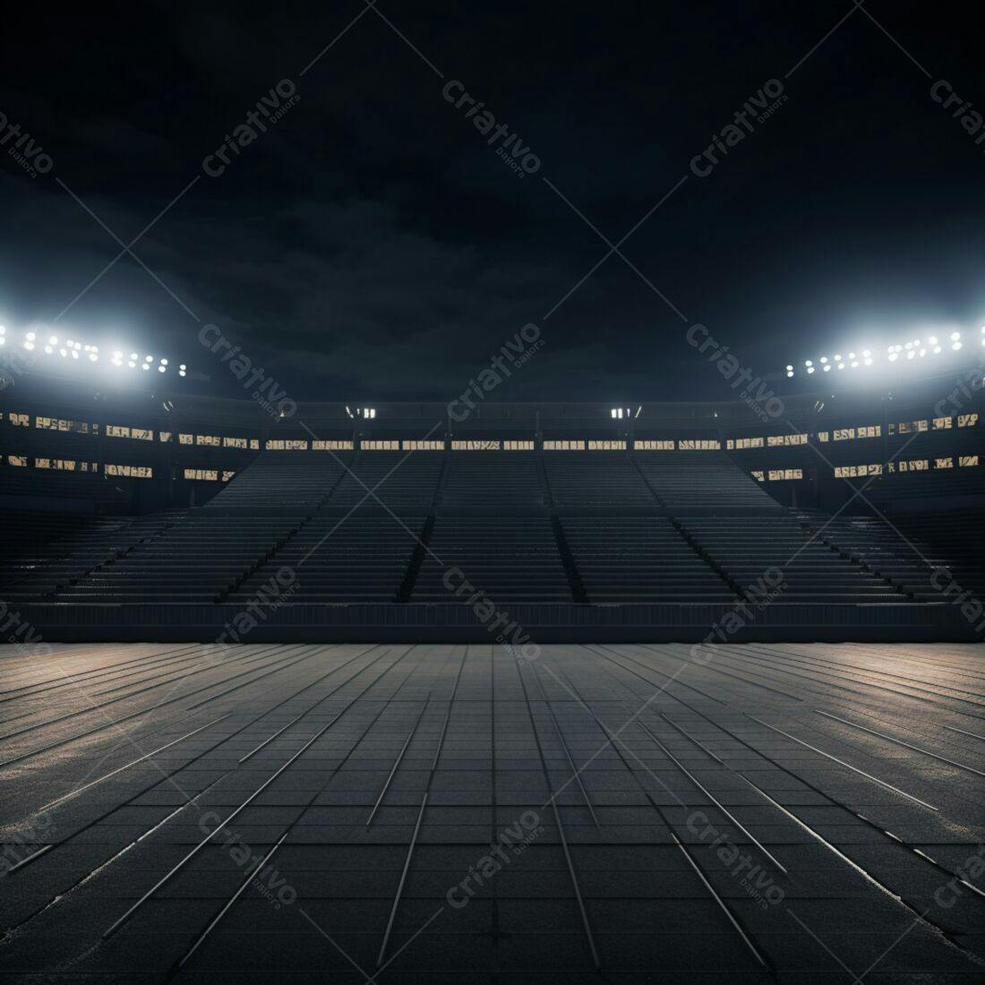 Estádio vazio à noite