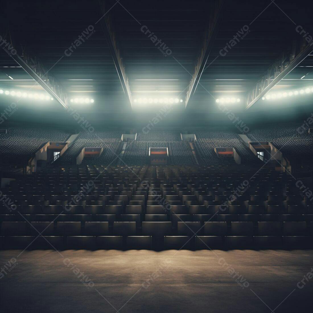 Auditório vazio iluminado
