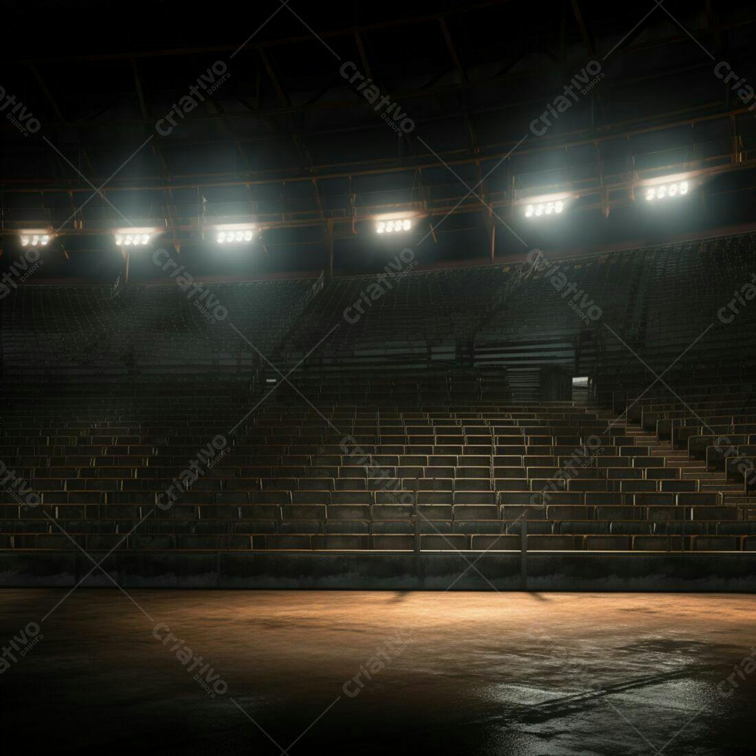 Estádio vazio à noite