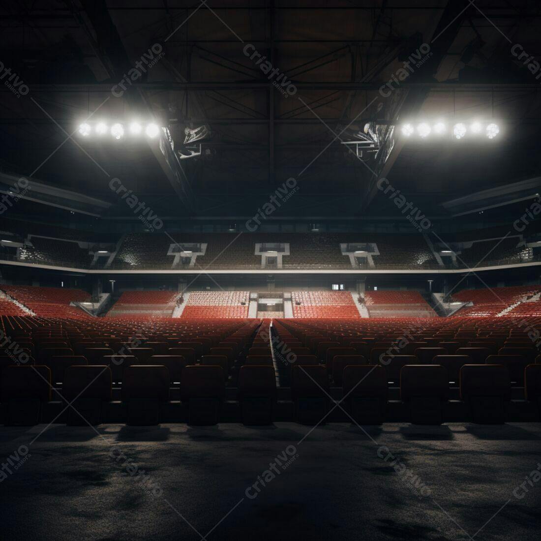 Arena Vazia com Luzes de Palco
